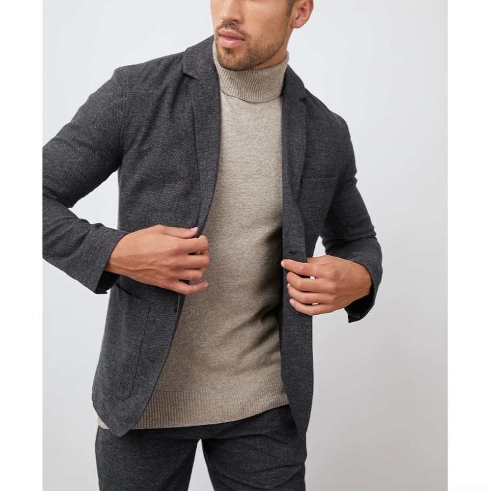 Rails Reynard Blazer Jacket Dark Charcoal Gray Cast Iron Men’s Size Large
